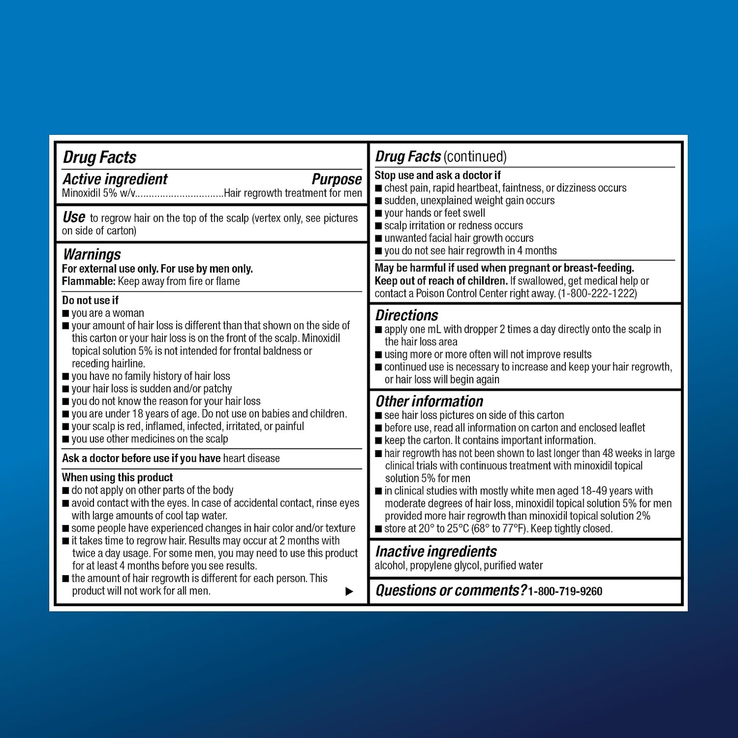 Minoxidil 5% Amazon Basic Care Topical Solution 6 months supply  [02/2028]