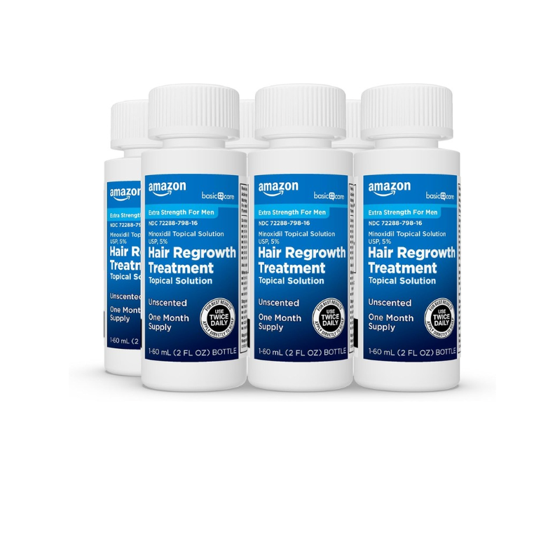 Minoxidil 5% Amazon Basic Care  Topical Solution Hair Regrowth Treatment [Exp: 09/2027]